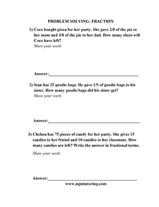 Picture of Problem Solving: Fractions