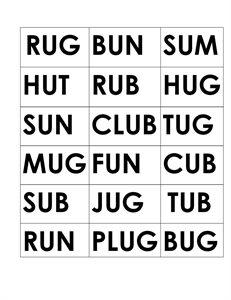 Picture of Short  U Words (flashcards)