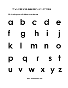 Picture of Symmetrical Lowercase Letters