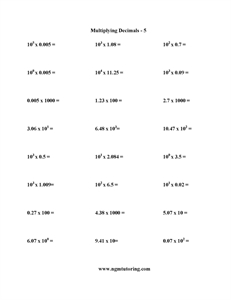 Picture of Multiplying Decimals by Decimals (mixed review)