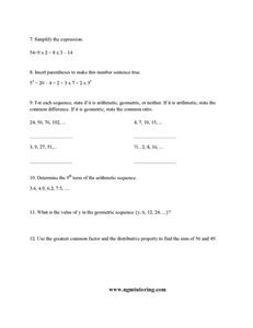 Picture of Practice Test: LCM/GCF/DISTRIBUTIVE PROPERTY