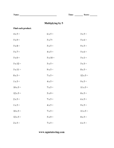 Picture of Multiplying by 5