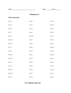 Picture of Multiplying by 6