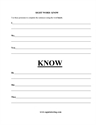 Picture of Sight Word: Know
