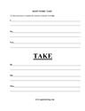 Picture of Sight Word: Take