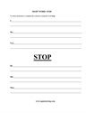 Picture of Sight Word: Stop