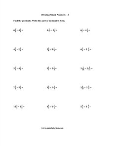 Picture of Dividing Mixed Numbers