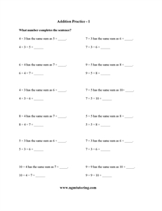 Picture of Addition Practice 